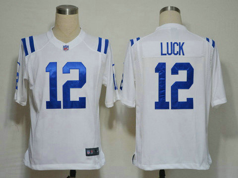 nfl white Game jerseys indianapolis colts 12 luck